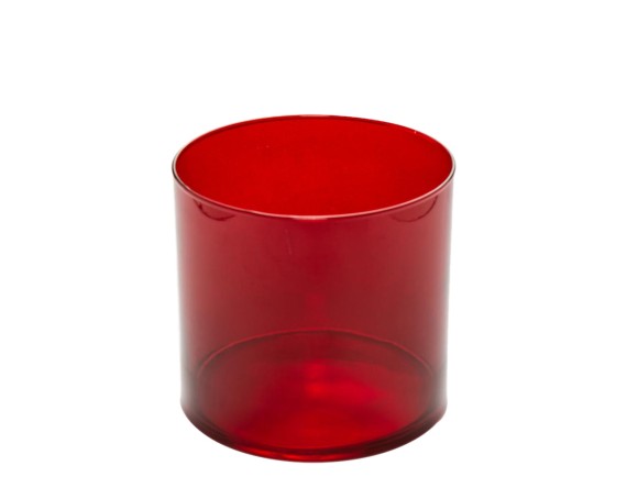 Vaso Redondo Vermelho Diam. 18 Alt. 17cm 3,5L