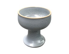 Molheira com Pé Cerâmica Cinza Diam.14.5 Alt.15cm 550ml