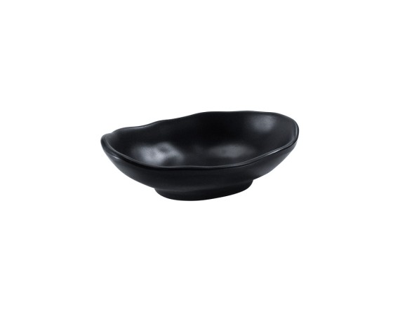 Mini Bowl Irregular Melamina Black Fosca 12,4x9,7 Alt.4cm