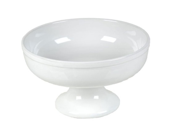 Bowl Cerâmica Branco com Pé Diam.27 Alt.18cm 1,3L