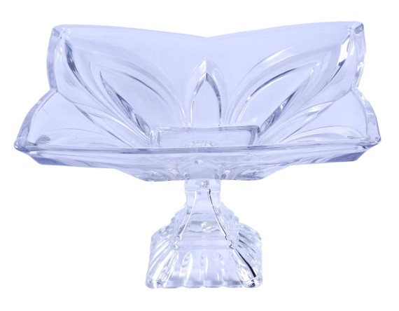 Saladeira Cristal com Pé Dynastic 27x27 Alt.20cm 400ml