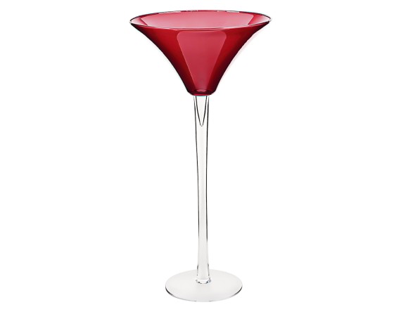 Taça Martini Vermelha Pé Longo Diam. 26 Alt. 54cm 2,15L